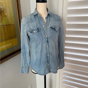 J. Crew button down denim top